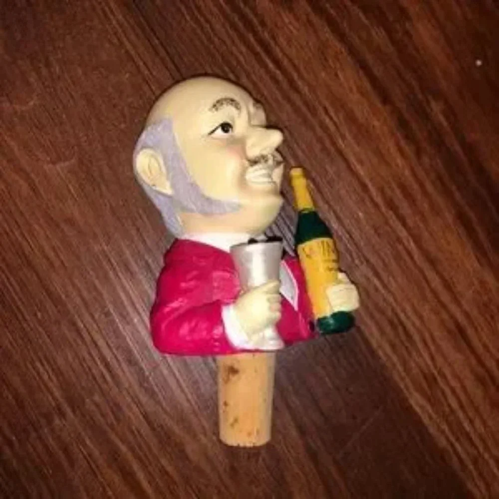 Noritake Waiter/Butler Figural Wine Bottle Topper Stopper